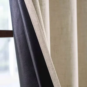 Beige Linen Blackout Curtain