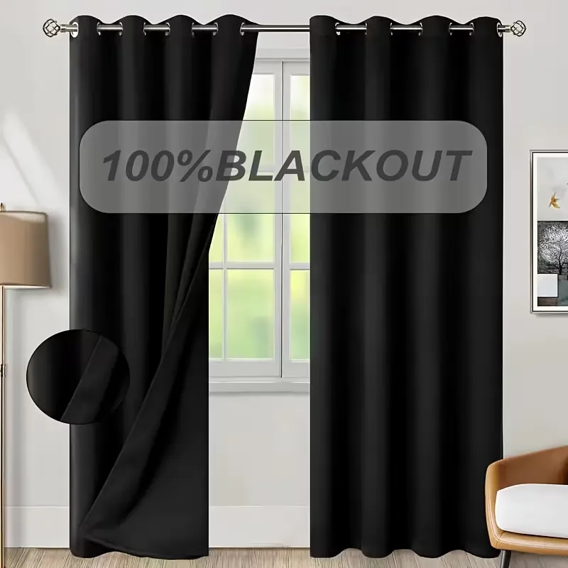 Blackout Curtains 2-Piece Polyester