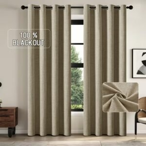 Blackout Curtains 2pcs Full Light Blocking