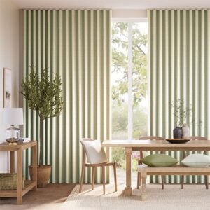 Ella Stripe Pistachio Curtains