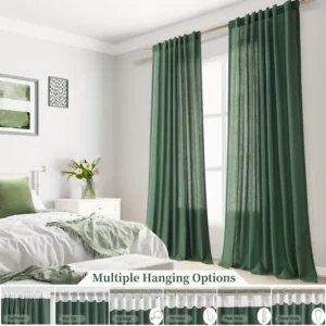 Flax Weave Linen Sheer Curtains