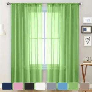 Modern Minimalist Sheer Curtain Rod Pocket Panel