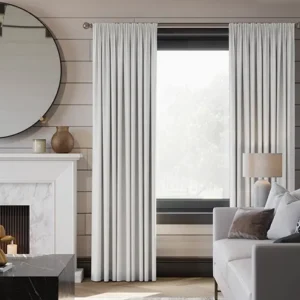 Shima White Wave Curtains – Faux Silk