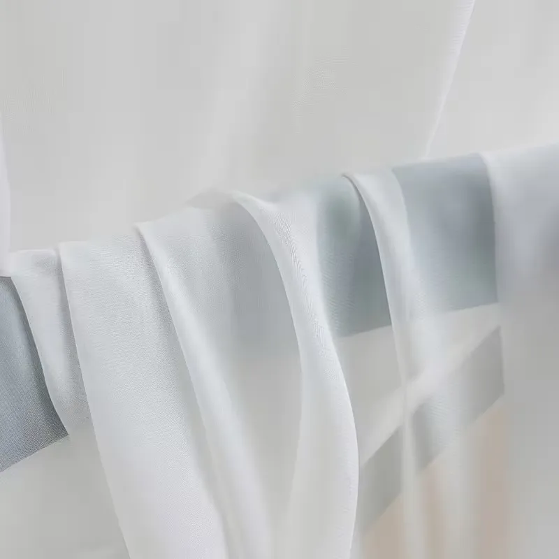 White & Vertical Sheer Curtain