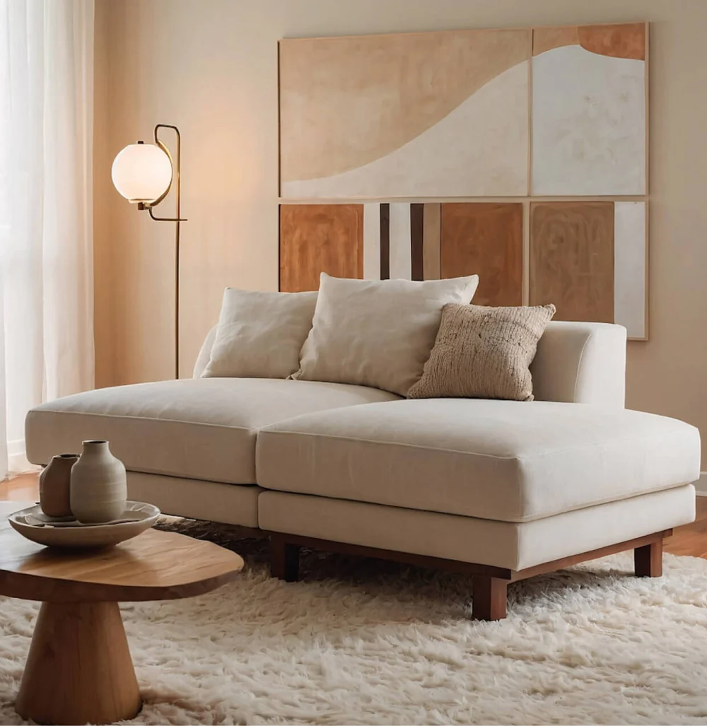 Stripped Base Faded Blurred Carpet